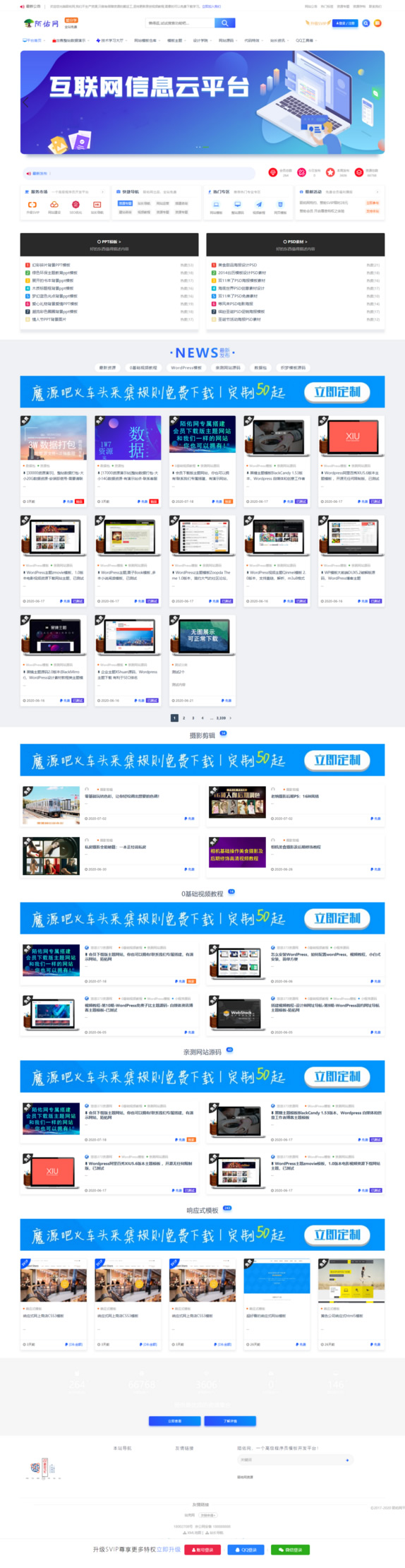 陌佑网资源文章数据打包源码/wordpress整站打包32.04GB/价值6.7W下载门户