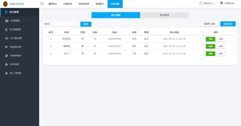 【站长亲测】ThinkPHP医疗门诊病人挂号管理系统源码 医院进销存数据统计管理系统 【站长亲测】ThinkPHP医疗门诊病人挂号管理系统源码 医院进销存数据统计管理系统