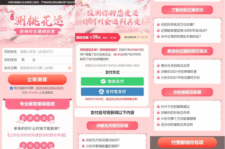 八字精批付费测算系统源码/测桃花运网站系统源码/完美对接支付结算 八字精批付费测算系统源码/测桃花运网站系统源码/完美对接支付结算