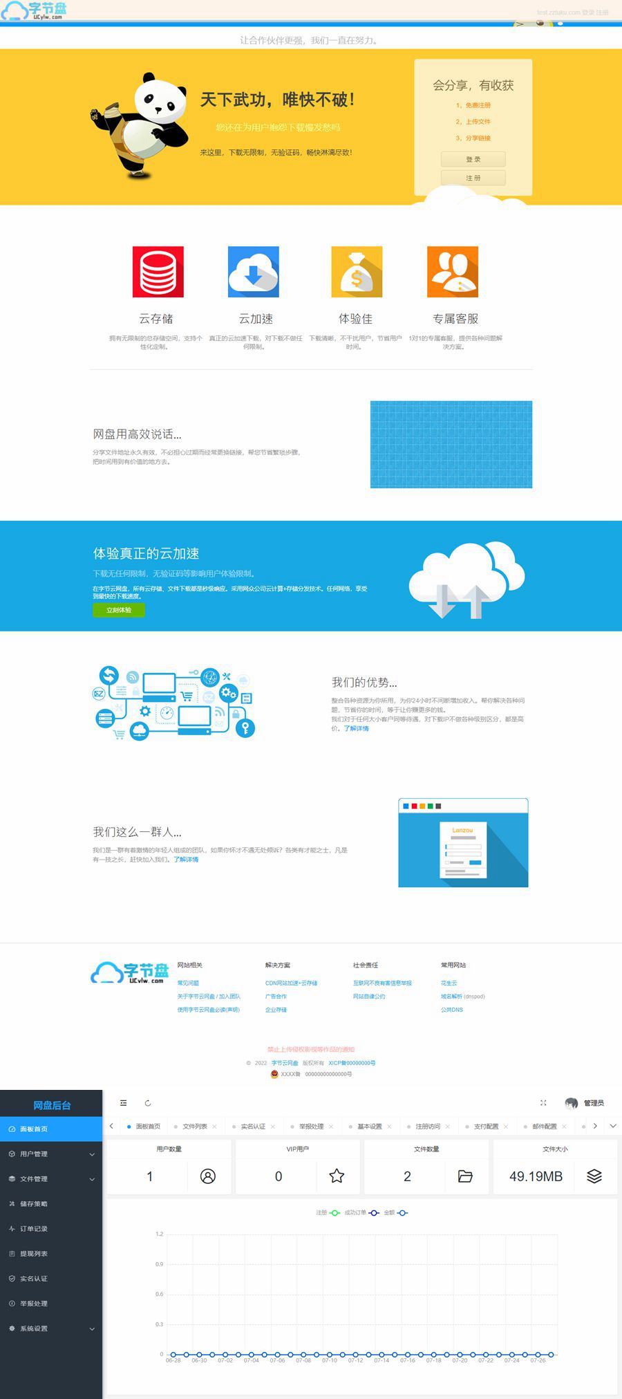ThinkPHP高仿蓝奏云网盘系统源码/对接易支付系统程序 ThinkPHP高仿蓝奏云网盘系统源码/对接易支付系统程序