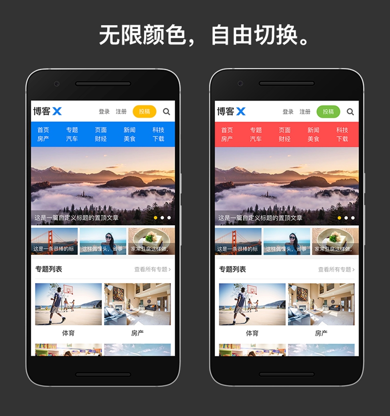 全新自适应博客WordPress主题 博客X