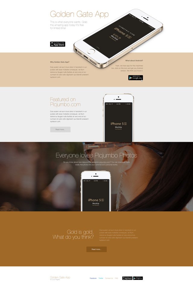 金门圆滑网站设计PSD素材