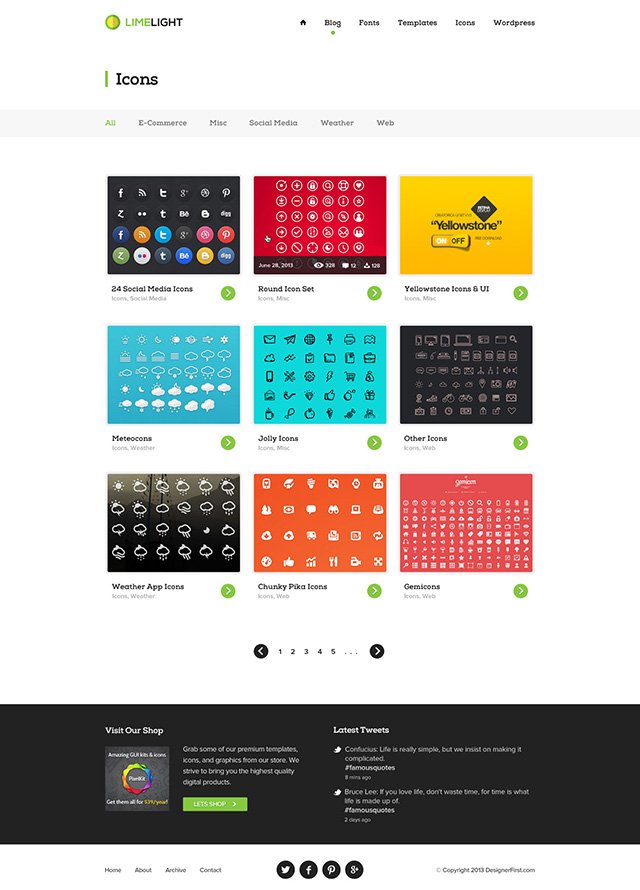 无污染的PSD网站UI设计