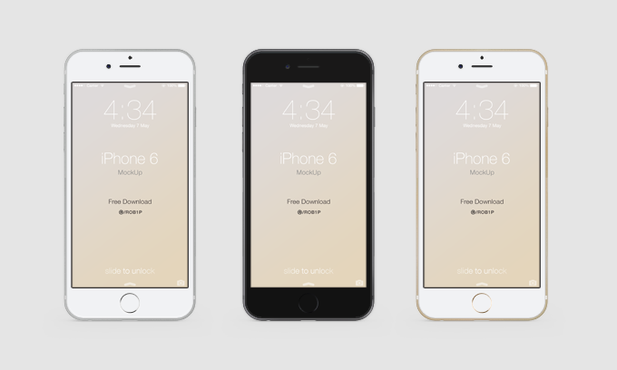逼真的iPhone 6实体模型PSD素材