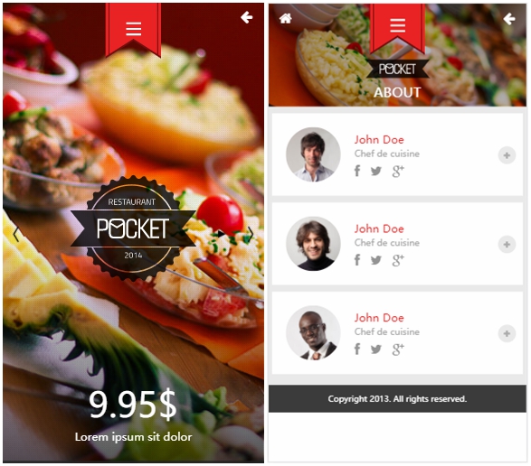 【静态模版】微官网美食订餐html5触屏响应式手机wap网站订餐模板下载