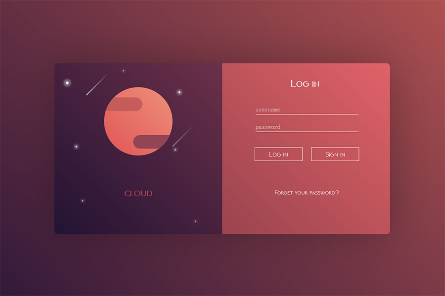 【html5模板】漂亮大气的html5响应式会员登录界面模板
