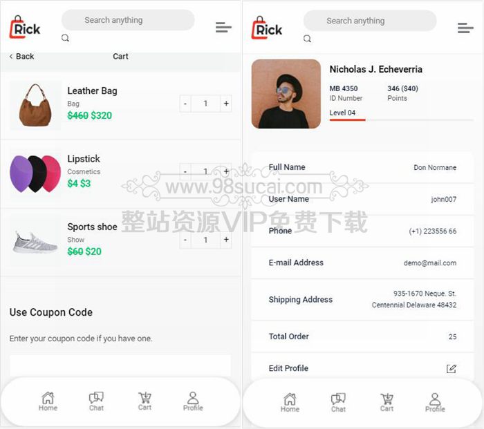 HTML5移动端电子商务网站模板_静态页面模板