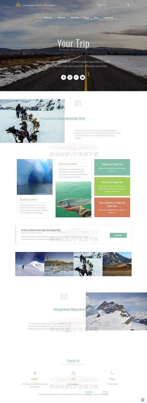 响应式户外线路自助旅行社团企业模板纯HTML模板 响应式户外线路自助旅行社团企业模板纯HTML模板