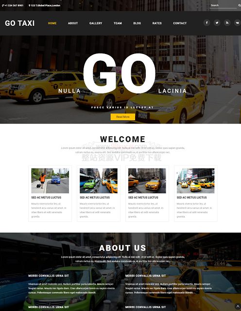 宽屏大图响应式出租车企业网站模板纯HTML模板 宽屏大图响应式出租车企业网站模板纯HTML模板
